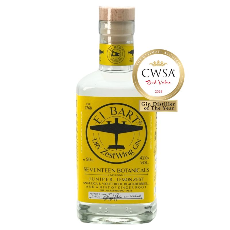 El Bart | Dry ZestWing Gin | 42% VOL | 50 CL | 04270003488266